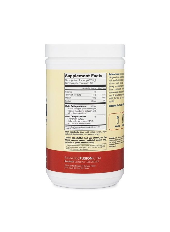 Bariatric Fusion Strawberry Banana Multi Collagen Protein Powder | Plus Joint Support Complex of MSM and Glucosamine | Dairy, Gluten & Soy Free | Non-GMO | 30 Servings  - Image 3