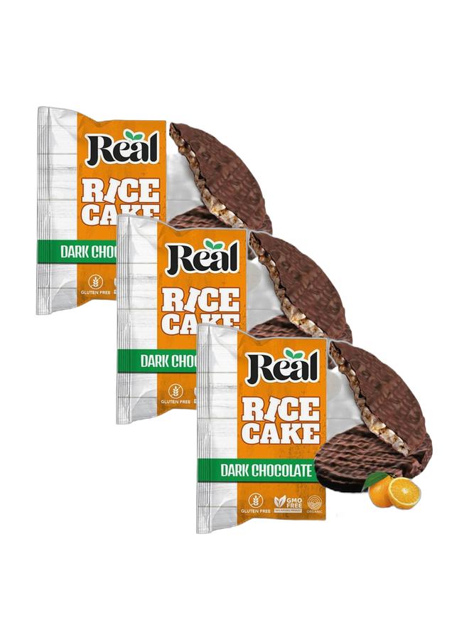 Real Rice Cake Dark Chocolate With Orange (Pack of 3) - Image 1