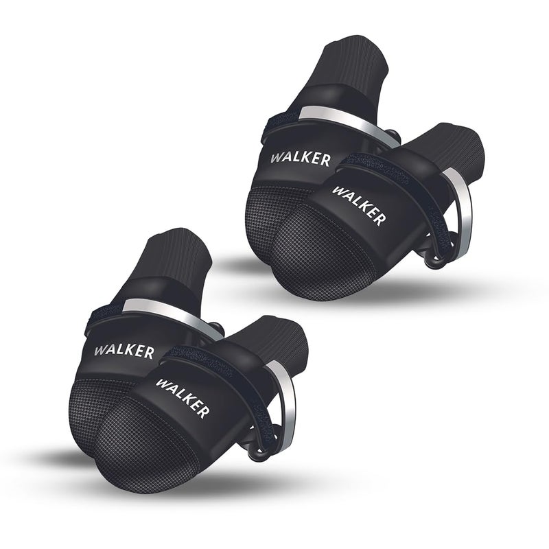 Trixie Walker Care Comfort Protective Boots for Dogs, Walking Shoes, Paw Protector for Dogs, Supports Paw Healing, Hook and Loop Fasteners, Black, 4pcs (M) - Image 1