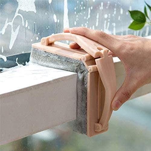Updesh Folding Bathroom Sponge Brush with Handles Cleaning Sponge Foldable Brushes Window Cleaner Glass Cleaning Brush Cleaner Scrubber for WindowsTiles GlassesPack of 1 - Image 1