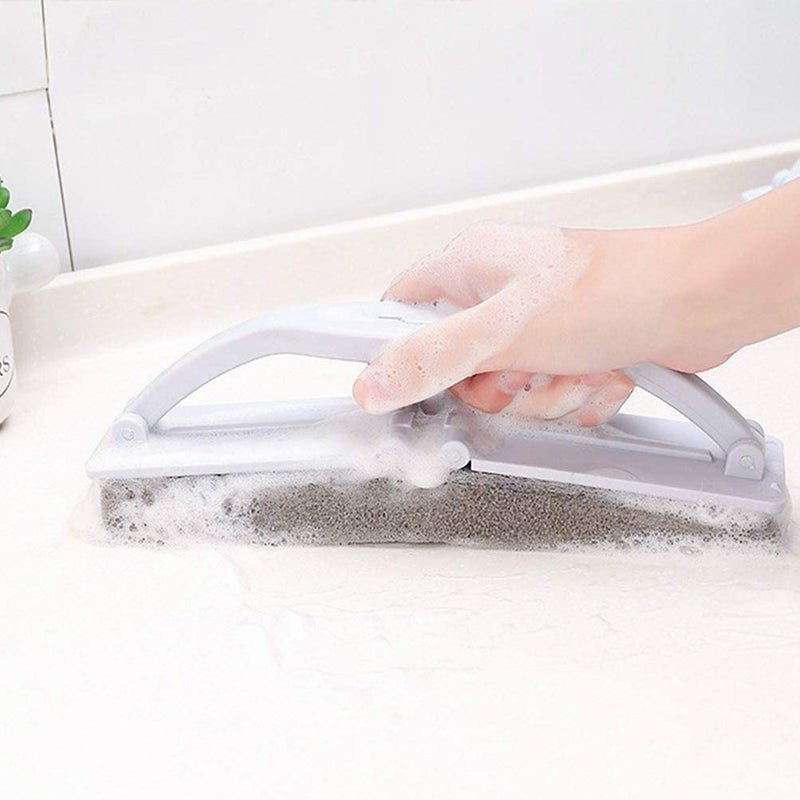 Updesh Folding Bathroom Sponge Brush with Handles Cleaning Sponge Foldable Brushes Window Cleaner Glass Cleaning Brush Cleaner Scrubber for WindowsTiles GlassesPack of 1 - Image 2