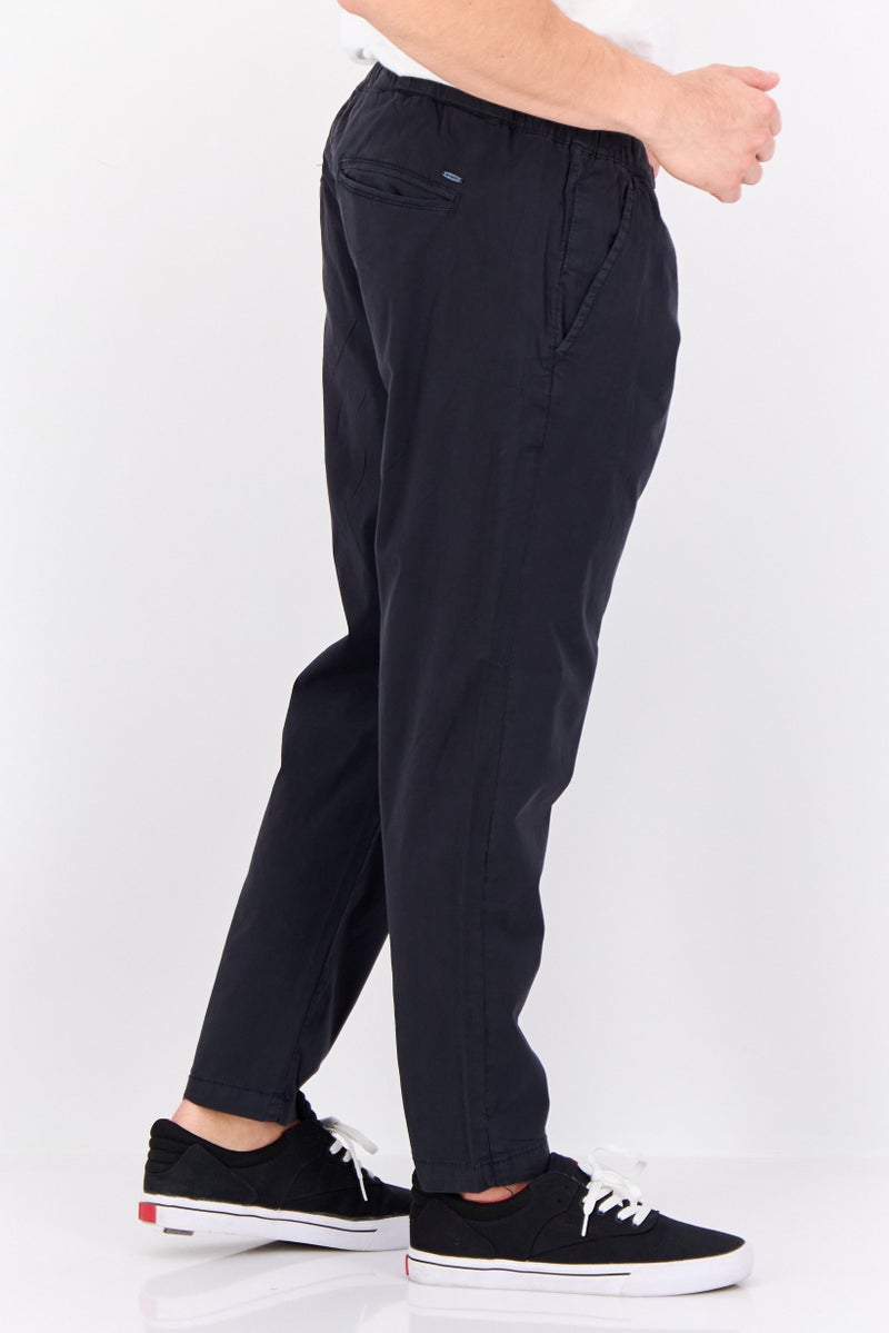 Sorbino Men Regular Fit Plain Capri Pants, Deep Navy - Image 3