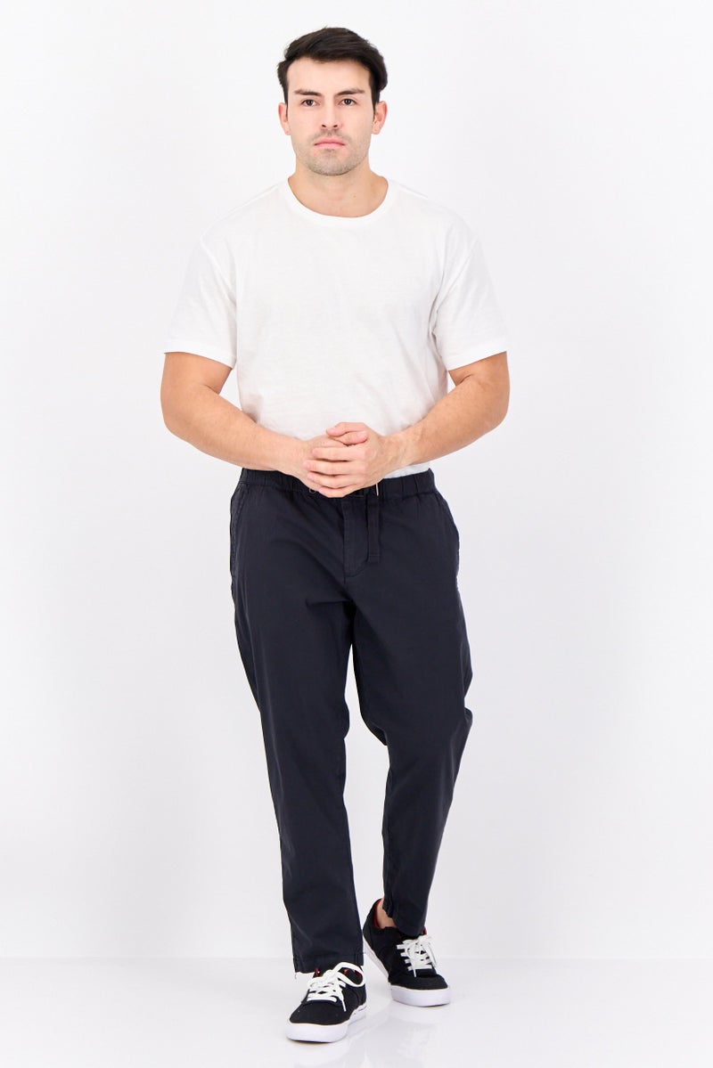 Sorbino Men Regular Fit Plain Capri Pants, Deep Navy - Image 4