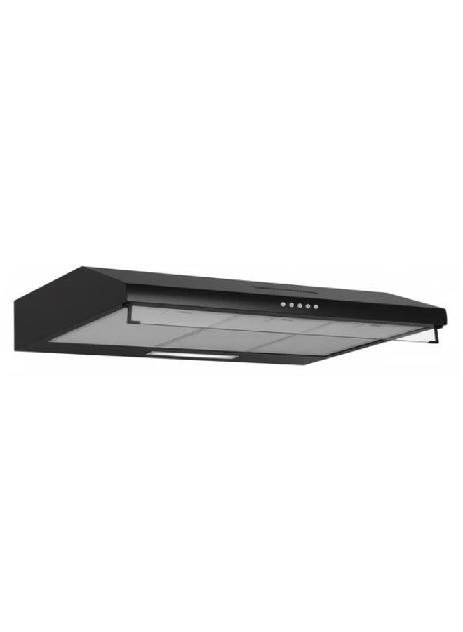 Teva Flat Kitchen Hood, 90cm, Black, 650 m³/h Suction Power, DK9-621 BL - Image 1