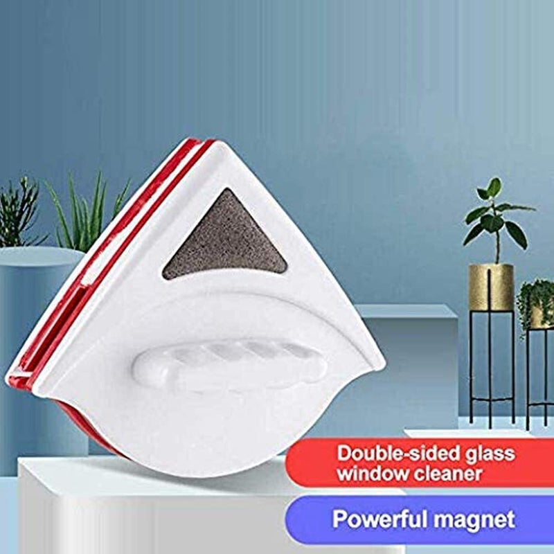 GLEVAR Glass Window Cleaner â€“ Double Sided Magnetic Wiper â€“ Anti-Fall Safety Rope, Thick Glass Compatibility, Ideal for Sliding Glass, Balcony, Apartment Windows, Indoor Outdoor Use - Image 1