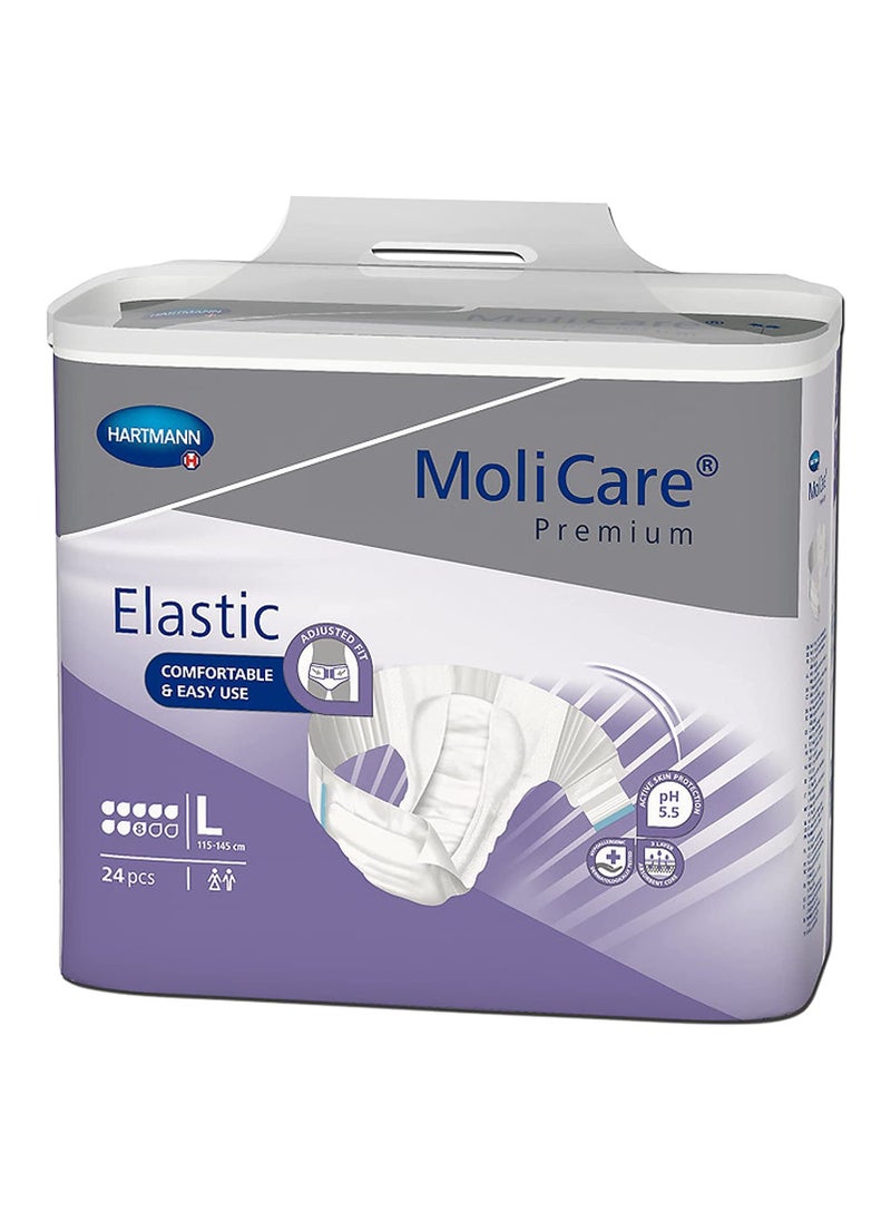 Molicare - Paul Hartman Molicare Premium Elastic Adult Diaper 8D Large 24pcs - Image 1