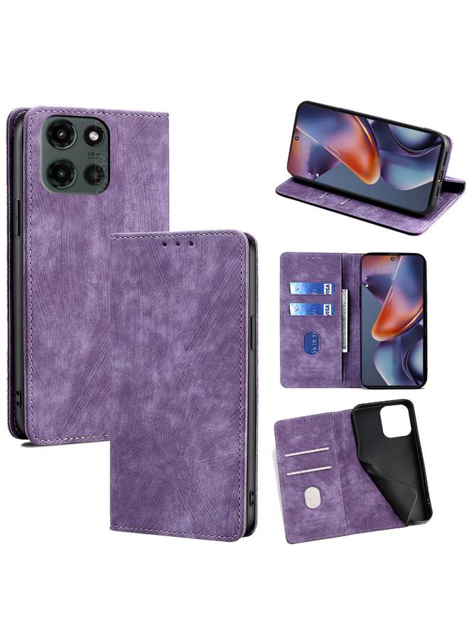 اس-توب جراب لهاتف Motorola Moto G 5G 2025 RFID مضاد للسرقة مصنوع من الجلد المغناطيسي - Image 1