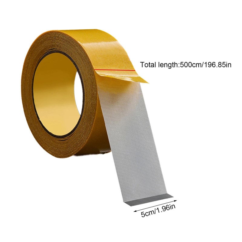 Zceplem Double sided adhesive tape,Strong adhesive wall mounting tape with fiberglass mesh - Transparent wall mounting tape for connecting carpets and wrapping channels Zceplem - Image 4