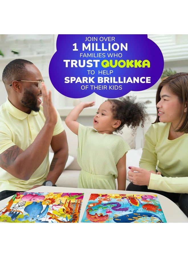 كوكا ألغاز QUOKKA للأطفال الصغار من عمر 3 إلى 5 سنوات - 4 × 30 قطعة ألغاز للأطفال من عمر 2 إلى 4 سنوات - ألغاز الصور المقطوعة لتعلم الحيوانات للأطفال من عمر 4 إلى 6 سنوات - ألعاب تعليمية للأولاد والبنات - Image 2