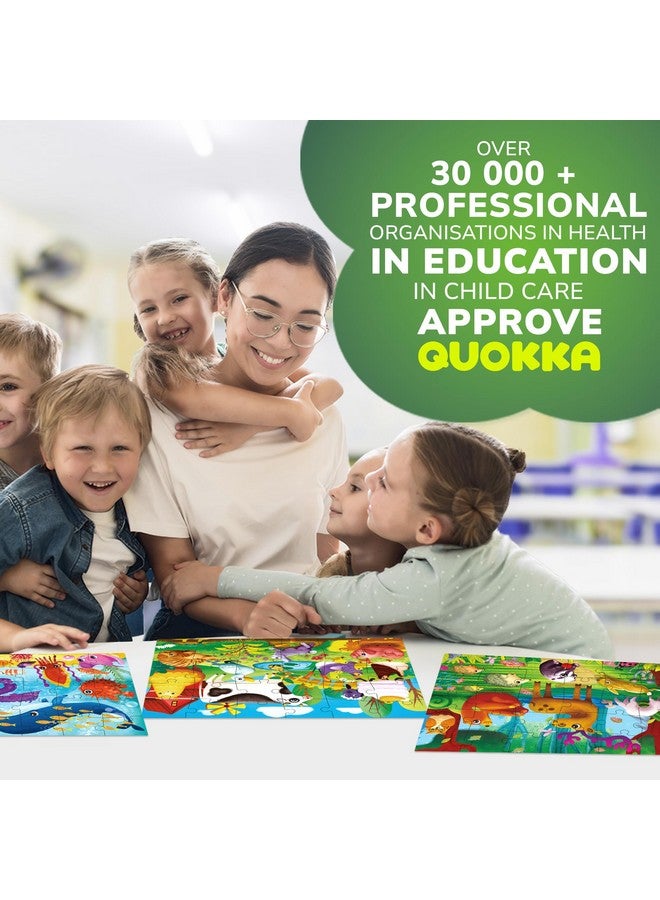 كوكا ألغاز QUOKKA للأطفال الصغار من عمر 3 إلى 5 سنوات - 4 × 30 قطعة ألغاز للأطفال من عمر 2 إلى 4 سنوات - ألغاز الصور المقطوعة لتعلم الحيوانات للأطفال من عمر 4 إلى 6 سنوات - ألعاب تعليمية للأولاد والبنات - Image 5