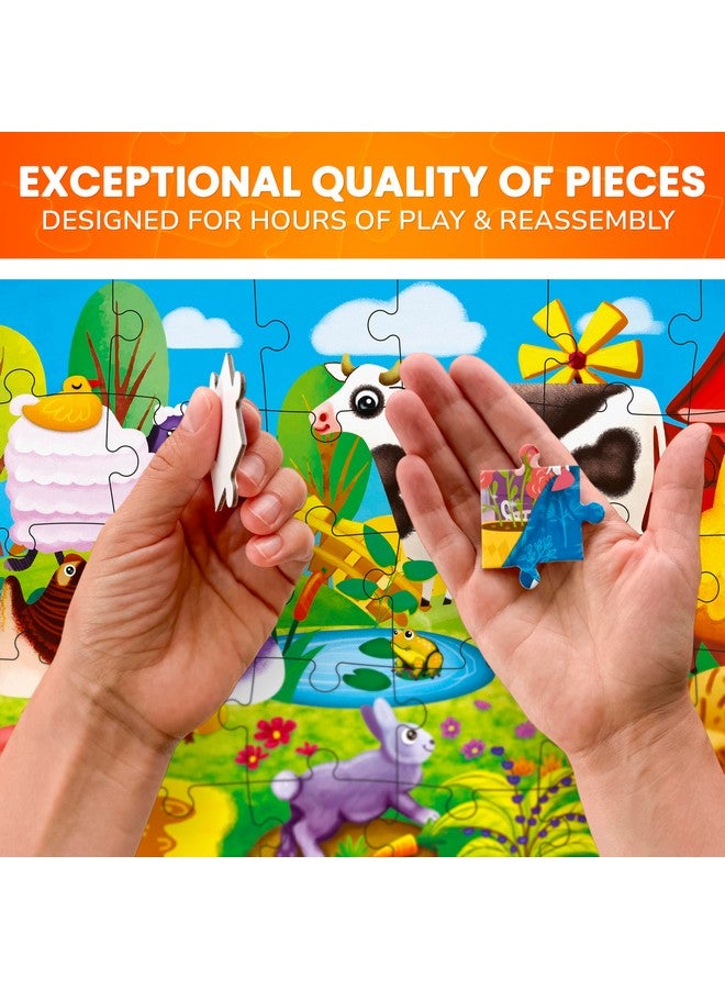 كوكا ألغاز QUOKKA للأطفال الصغار من عمر 3 إلى 5 سنوات - 4 × 30 قطعة ألغاز للأطفال من عمر 2 إلى 4 سنوات - ألغاز الصور المقطوعة لتعلم الحيوانات للأطفال من عمر 4 إلى 6 سنوات - ألعاب تعليمية للأولاد والبنات - Image 4