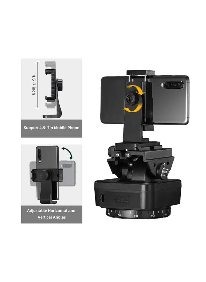 OlyCelotti Pan Tilt Camera Mount, Motorized Tripod Head with Remote Control and Mobile Phone Clip for DSLR Cameras, Smartphones, Tripod (Limited Weight Under 2.2lb)…  - Image 3