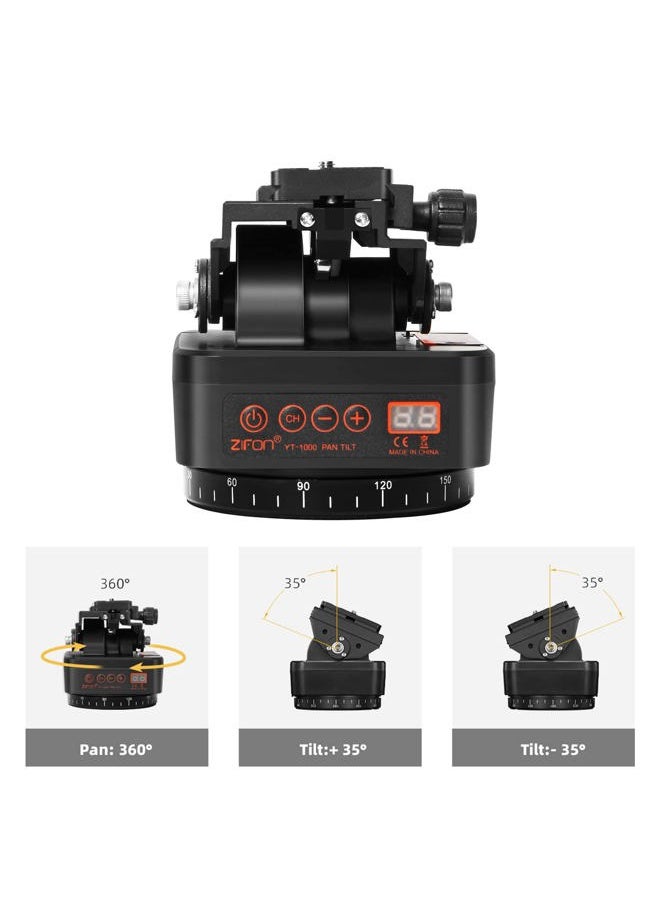 OlyCelotti Pan Tilt Camera Mount, Motorized Tripod Head with Remote Control and Mobile Phone Clip for DSLR Cameras, Smartphones, Tripod (Limited Weight Under 2.2lb)…  - Image 2