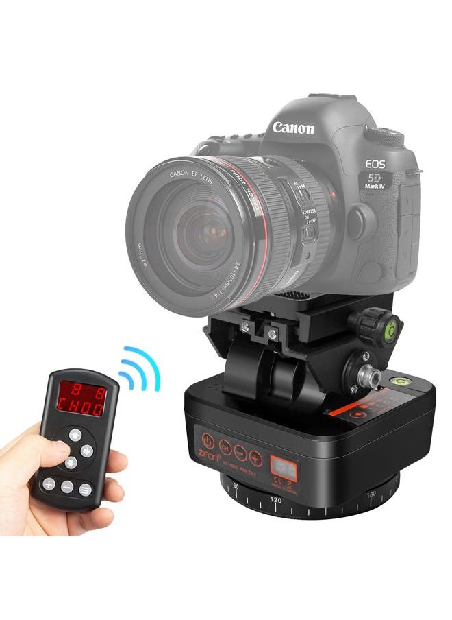 OlyCelotti Pan Tilt Camera Mount, Motorized Tripod Head with Remote Control and Mobile Phone Clip for DSLR Cameras, Smartphones, Tripod (Limited Weight Under 2.2lb)…  - Image 1