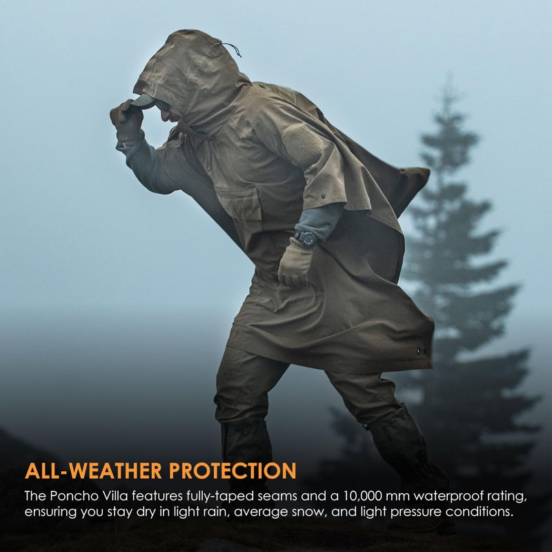 Hazard 4 (APR-PNVL-R-CYT) Poncho Villa Technical Soft Shell Poncho, Coyote - Image 4