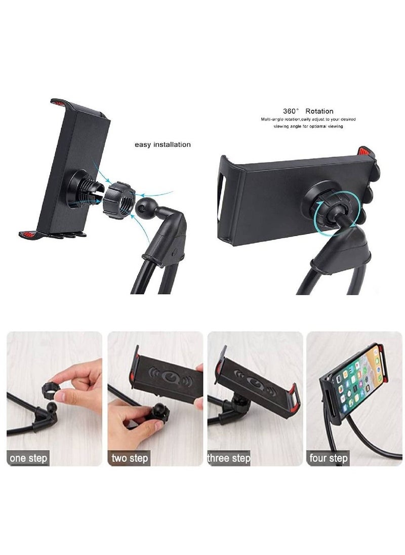 Generic - Universal Hanging on Neck Lazy Phone Holder DIY Free Rotating Stand on Table Smart Multiple Functions Mobile Phone Mount Stand(Black) - Image 1