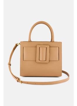 bebe Women Solid Satchel Bag 20 H x 24 L x 11 W Cm, Tan  - Image 2