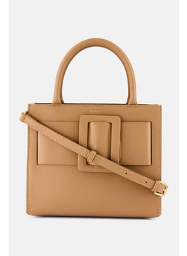 bebe Women Solid Satchel Bag 20 H x 24 L x 11 W Cm, Tan  - Image 1