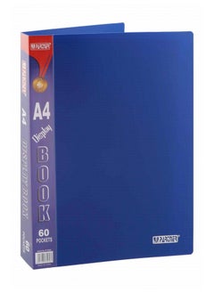 PARTNER 1-Piece Display Book With 60 Pockets Dark Blue Cover 