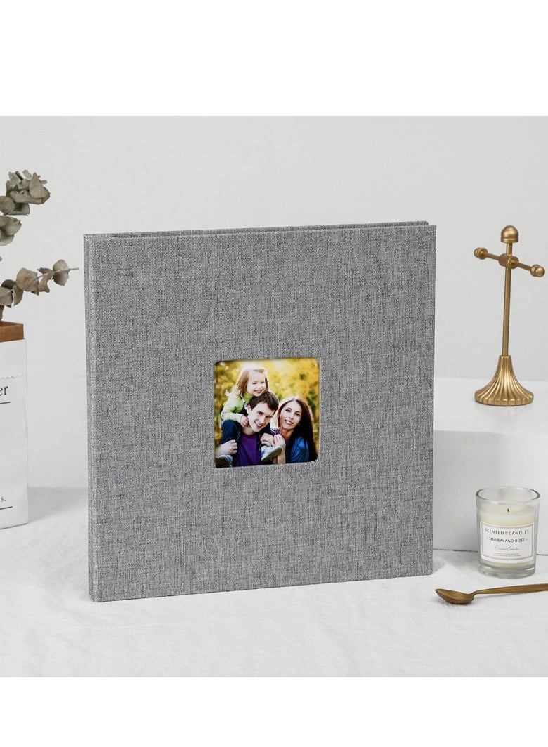 Oriental Greet Large Photo Album Scrapbook with Window, 16 inch 28cm x 27cm - Vintage Blank Pages (Grey)  - Image 2