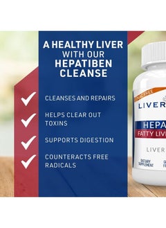 Liver Medic Hepatiben Liver Detox Cleanse, Non-GMO Capsules for Liver Detox and Regeneration with Gut Repair, Liver Supplement with Milk Thistle, Turmeric, and L-Glutathione, 60 Vegetarian Capsules  - Image 5