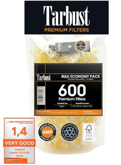 Tarbust 600 Cigarette Filters, Cigarette Filters That Removes Tar and Chemicals, Reusable Cigarette Filter Tips for Regular & King Size Cigarettes, Cleaner Smoke  - Image 1