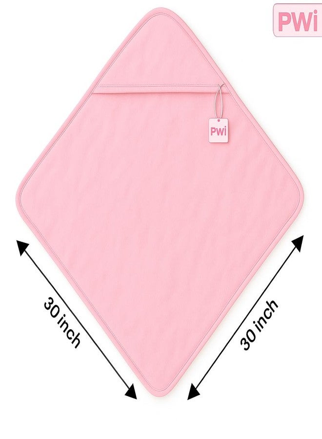 PWI Ultra Soft Baby Wrapper for 0-6 Months | Hooded Blanket | Lightweight & Breathable | Super Cozy Cloudy Fabric | 30x30 Inch (Blue-Pink) Pack of 2 - Image 4