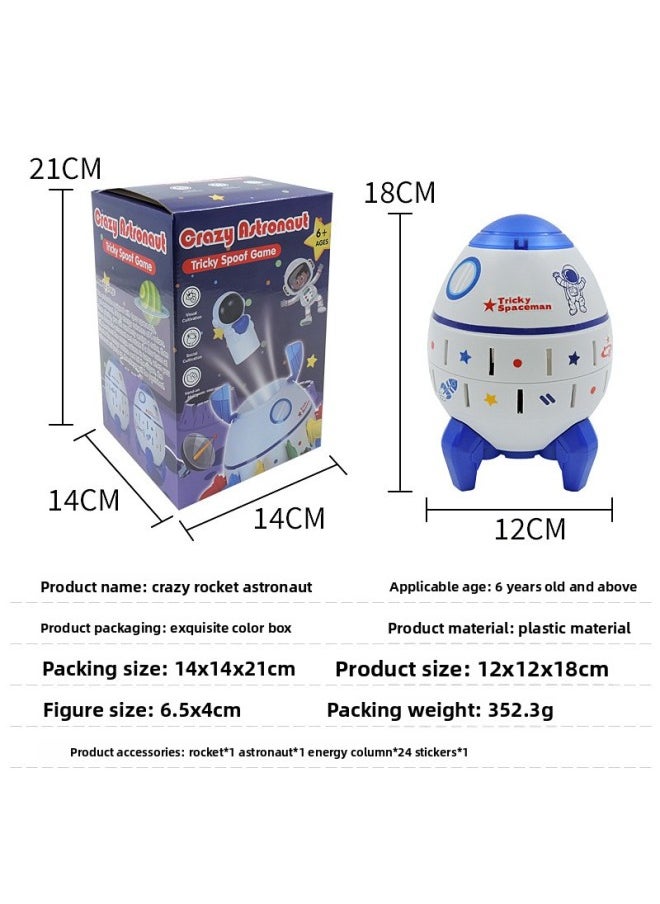 Astronaut Rocket Pirate Barrel Sword Strange Desktop Multiplayer Game Tricky Creative Board Game Toy-Color:Astronaut Rocket Pirate Bucket