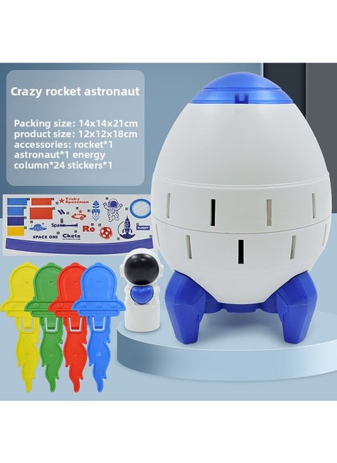 Astronaut Rocket Pirate Barrel Sword Strange Desktop Multiplayer Game Tricky Creative Board Game Toy-Color:Astronaut Rocket Pirate Bucket
