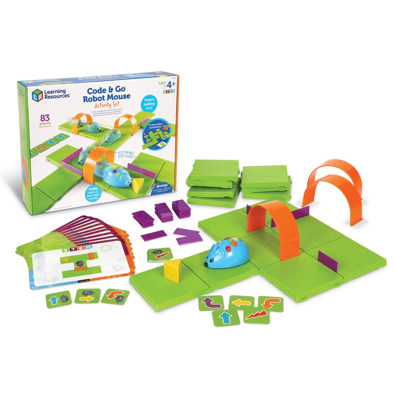 Learning Resources Code Go Robot Mouse Activity Set ScreenFree Coding Robot Toy Early Programming for Kids Ages 4 STEM Robotics Kit - Image 2