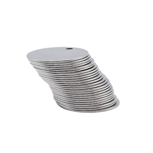 StayMax 1.18 inch Round Stamping Blanks with Hole Stainless Steel Blank Tags 25 Pack - Image 5