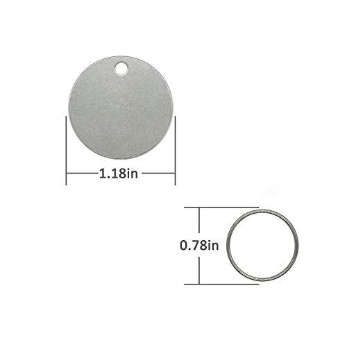 StayMax 1.18 inch Round Stamping Blanks with Hole Stainless Steel Blank Tags 25 Pack - Image 2