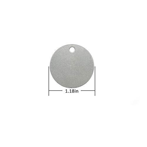 StayMax 1.18 inch Round Stamping Blanks with Hole Stainless Steel Blank Tags 25 Pack - Image 3