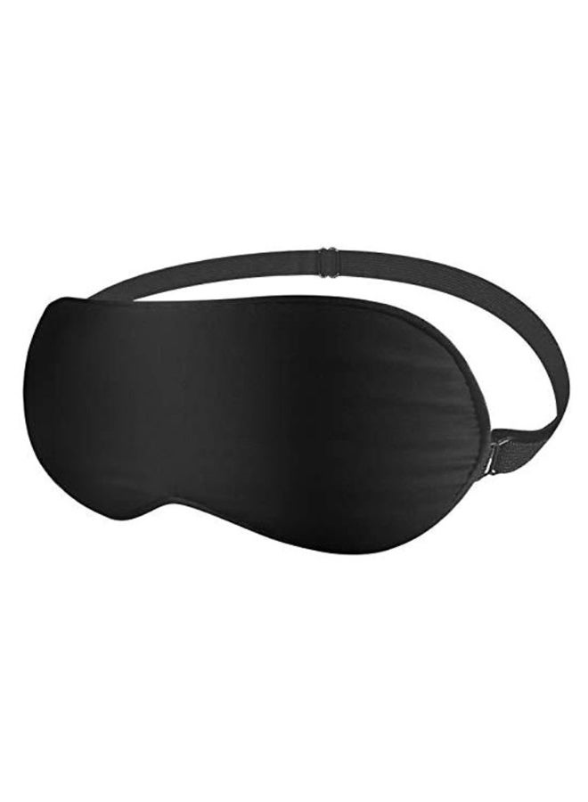 Comfortable Natural Blindfold Travel Sleep Mask Black - Image 1
