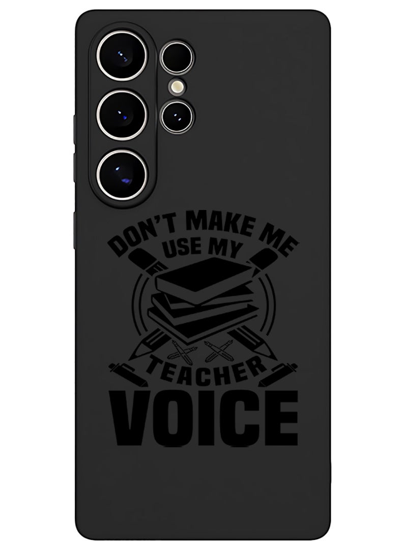 Theodor Protective Slim Fit Case Liquid Silicone Cover with Full Body Protection Anti-Scratch Shockproof Case For Samsung Galaxy S25 Ultra (Black) - Teacher Voice - Image 1