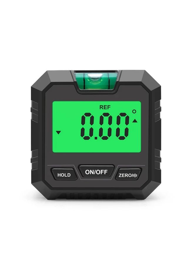 Digital Protractor Angle Finder 0 01 Precision Magnetic Base LCD Black - Image 1
