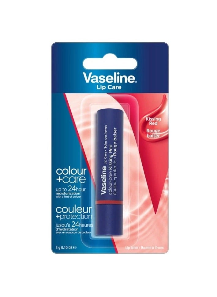 فازلين أحمر الشفاه الملون + العناية باللون الأحمر 3 جرام - Image 1