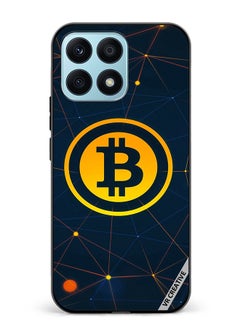 Protective Case Cover For Honor X8a Bitcoin Design Multicolour