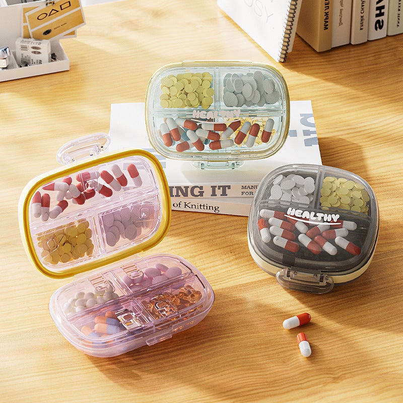 Portable Pill Box Organizer with Divided Compartments, Mini Medicine Dispenser, 7-Day Weekly Pill Reminder - Image 4