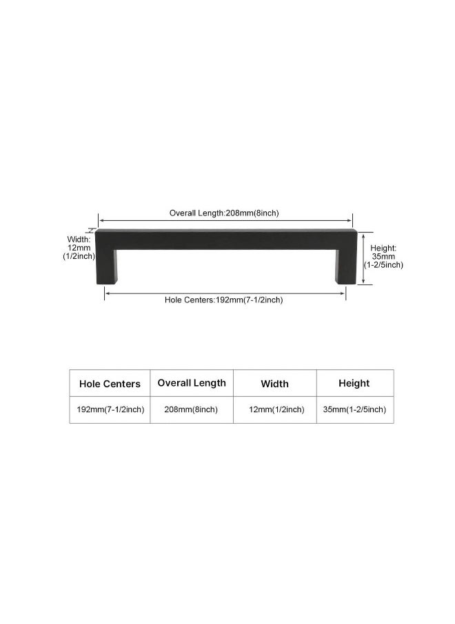 Generic Cupboard Small Handle Closet Black Small Handle Solid Square Cabinet Handle Black Furniture Pulls Hole Centers Black Cabinet Hrdware Modern Bedroom Cabinet Handles 1 Pack  - Image 2