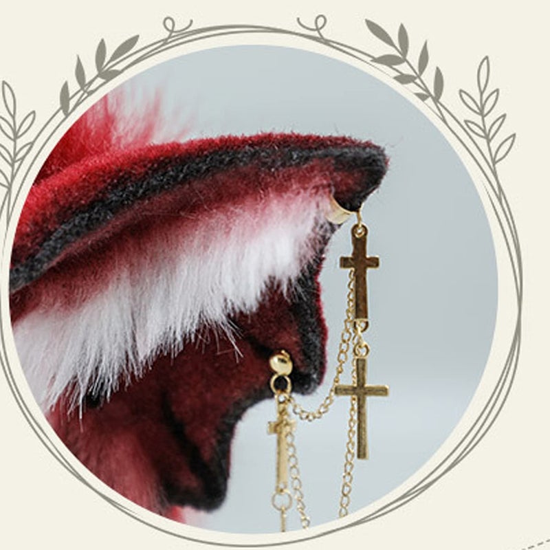 Faylay Bat Ear Women Faux Fur Headband Cosplay Headwear Halloween Accessory (Purple) - Image 4