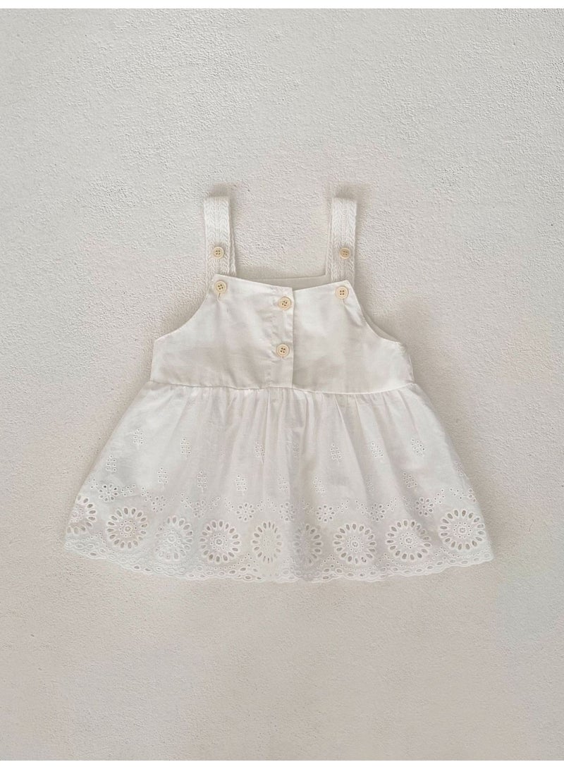 Bafanou Bafanou Summer Newborn Baby Cotton Clothes 2pcs Sets Newborn Solid Color Sling Top Casual Shorts  - Image 4