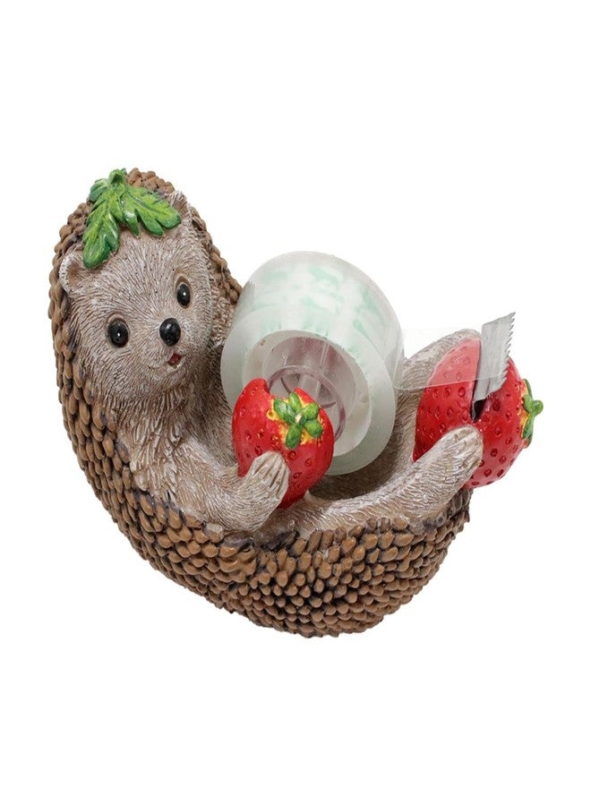 Hibucuo Hedgehog Tape Dispenser, Cute Animal Tape Dispenser with Non-Skid Base, Resin Hedgehog Small Dispenser with one Roll Tape,Fun Tape Cutting Tools,for Office Schools Home Kids Wrapping Gifts - Image 1