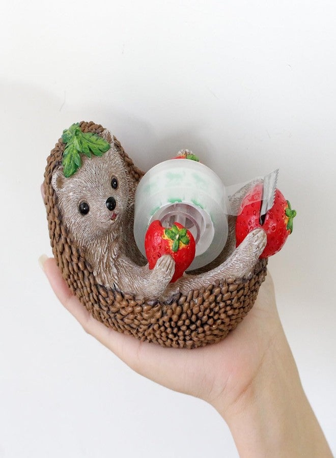 Hibucuo Hedgehog Tape Dispenser, Cute Animal Tape Dispenser with Non-Skid Base, Resin Hedgehog Small Dispenser with one Roll Tape,Fun Tape Cutting Tools,for Office Schools Home Kids Wrapping Gifts - Image 4