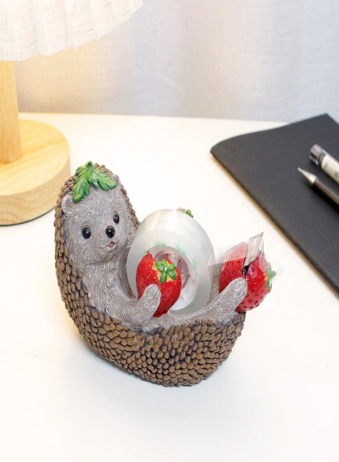 Hibucuo Hedgehog Tape Dispenser, Cute Animal Tape Dispenser with Non-Skid Base, Resin Hedgehog Small Dispenser with one Roll Tape,Fun Tape Cutting Tools,for Office Schools Home Kids Wrapping Gifts - Image 5