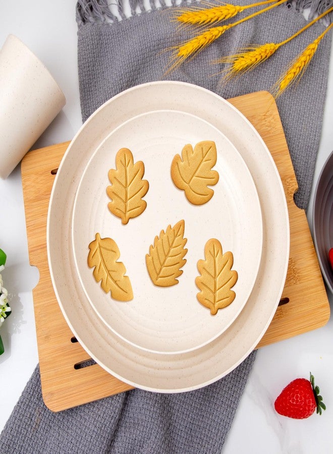 Apausvcm Tropical Leaves Cookie Cutter Set, 4 Pcs Oak Leaf, Monstera Leaves, Fern, Fondant Biscuit Cutters Stainless Steel Cookie Cutters - Image 5
