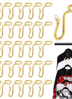 25 Pieces Clothes Hanger Connector Hooks, Metal Extender Hooks For Velvet Hangers Plastic Wooden Closet Space Saving, Gold, - pzsku/Z8822569B423403E9918EZ/45/_/1701339168/c69cc963-d9fb-43f5-8ab9-54552c21c18a