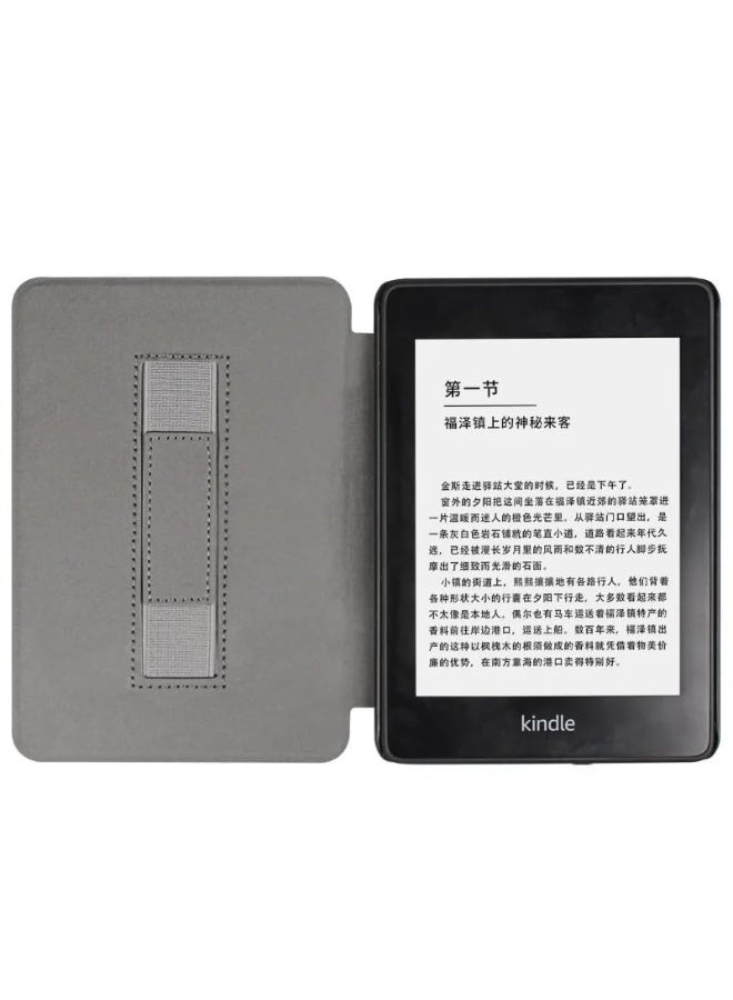 فكرة حافظة Fekra Premium لجهاز Kindle الجديد من الجيل الحادي عشر مقاس 6 بوصات (إصدار 2024/2022)، غطاء بلاستيكي صلب مغطى بجلد PU خفيف الوزن مزود بخاصية التنبيه/السكون التلقائي الذكي لجهاز Kindle من الجيل الحادي عشر (2024/2022) مع حامل يدوي - Image 3