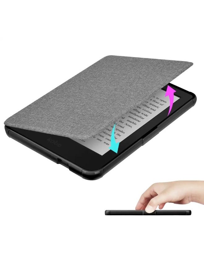 فكرة حافظة Fekra Premium لجهاز Kindle الجديد من الجيل الحادي عشر مقاس 6 بوصات (إصدار 2024/2022)، غطاء بلاستيكي صلب مغطى بجلد PU خفيف الوزن مزود بخاصية التنبيه/السكون التلقائي الذكي لجهاز Kindle من الجيل الحادي عشر (2024/2022) مع حامل يدوي - Image 5