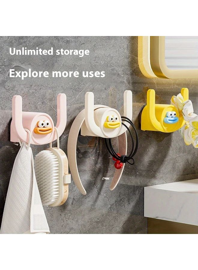 White Wall Mounted Slipper Hook No Drill Adhesive Holds Multiple Pairs - Image 3